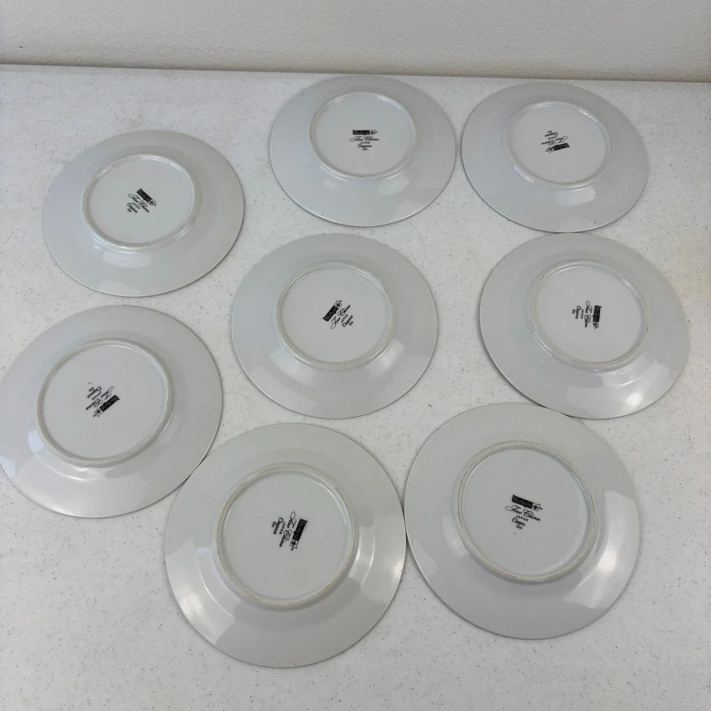 Sheffield Fine China Elegant 502 Bread Dessert Plates Set of‎ 8 Japan 6.25in
